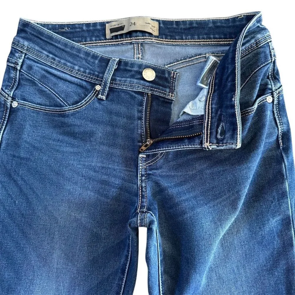 Levi's Revel Demi Curve Skinny Jeans Size 24 Blue Denim Medium Wash - Picture 3 of 11
